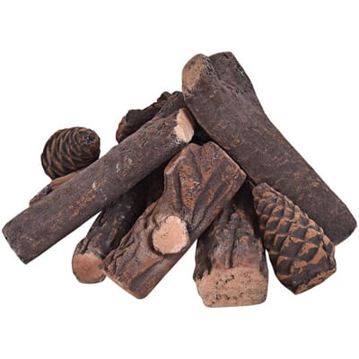 Goplus Wood Gas Fireplace Log
